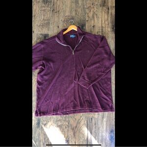 POLO by Ralph Lauren |  Men's Purple Quarter-Zip Sweater